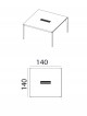 Dimensions table de réunion carrée QUARTET