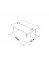 Dimensions bureau bench partagé 2 personnes GAÏA L 160 x P 121 cm