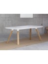 Table polyvalente design laqué blanc OBLIQUE