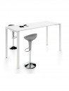Table haute polyvalente blanc MEETING hauteur 110 cm