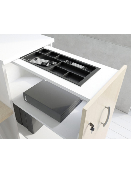 Equipement intérieur caisson vertical bout de bureau 1 tiroir CARGO placé à droite