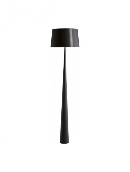 Lampadaire noir hauteur 178 cm avec ampoule fluo-compacte TOTEM 