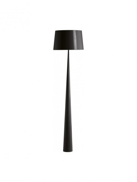 Lampadaire noir hauteur 178 cm avec ampoule fluo-compacte TOTEM 