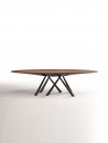 Table ovale moderne et design en plaqué bois FOREST