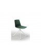 Chaise de réunion piétement pyramidal CLUE - Vert/Blanc