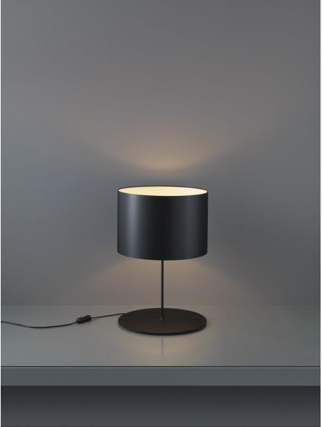 Lampe de bureau noire HALF MOON TABLE - Noir/Ivoire