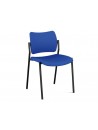 Chaise de réunion empilable AMET 4 pieds - Bleu