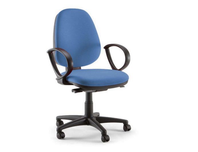Chaise de bureau pas cher en tissu OPEN - Bleu