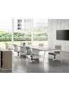 Table de réunion modulable design ICONIC - Chêne/Blanc