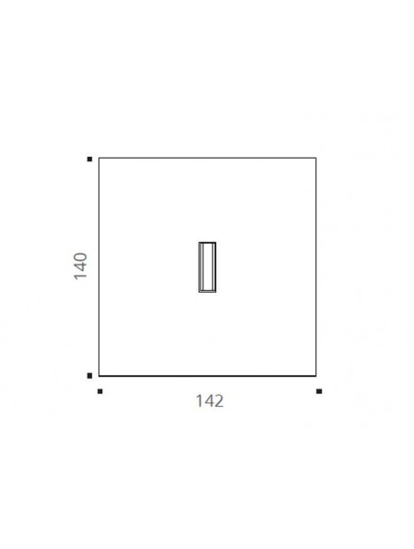 Dimensions table de réunion carrée SPACIA 